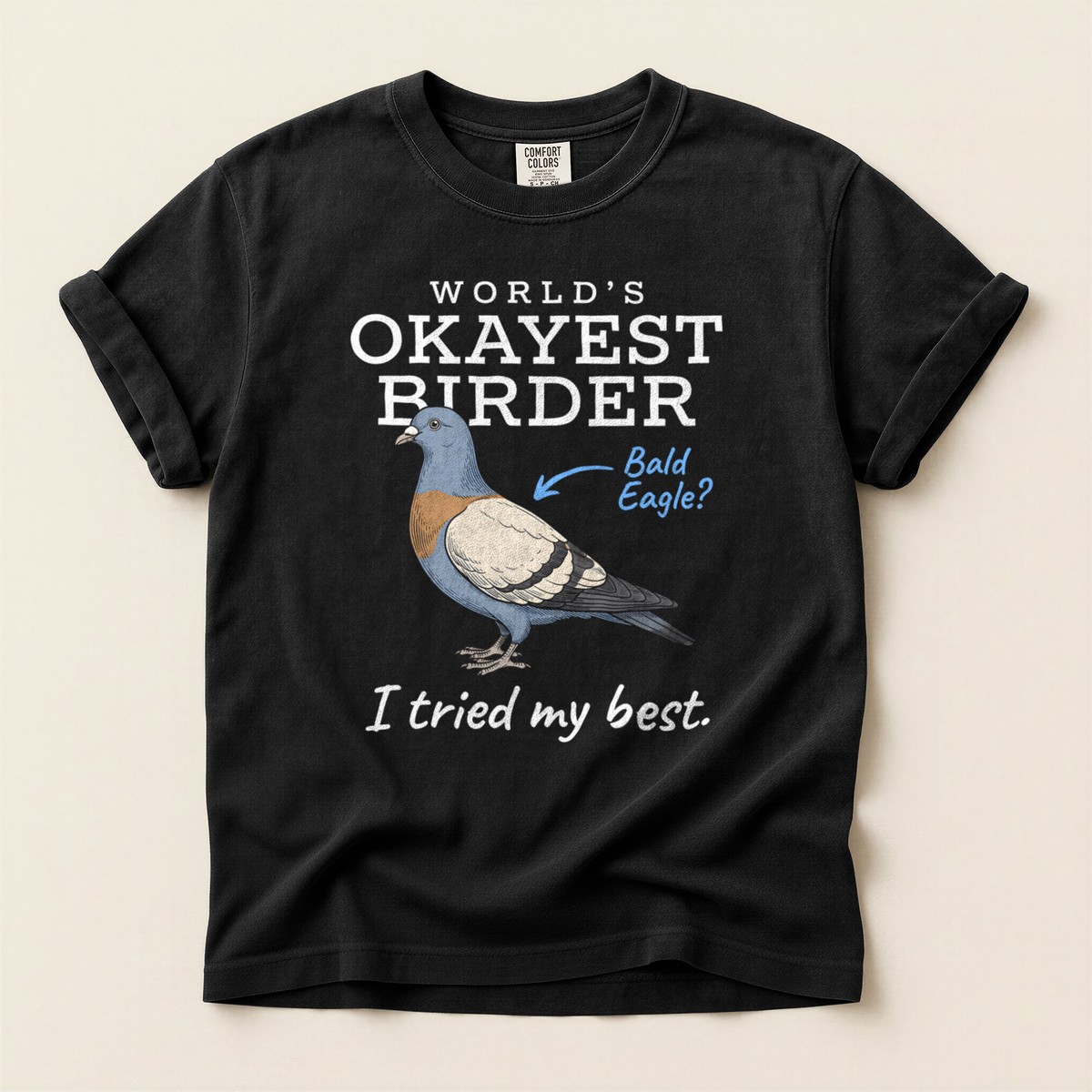 Worlds Okayest Birder - Black