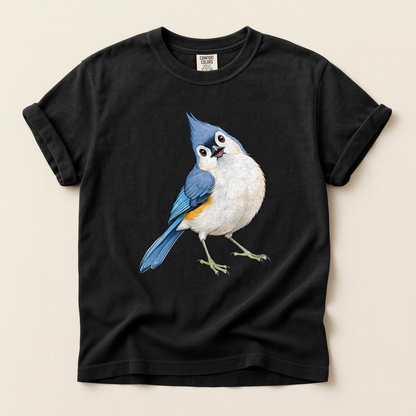 Tufted Titmouse Stand - Black