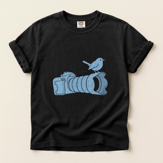 Camera Bird Silhouette - Black