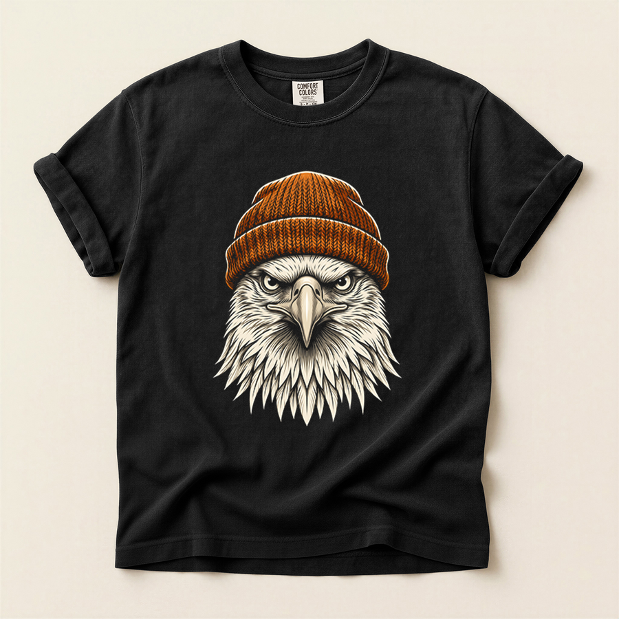 Eagle Orange Beanie T-Shirt