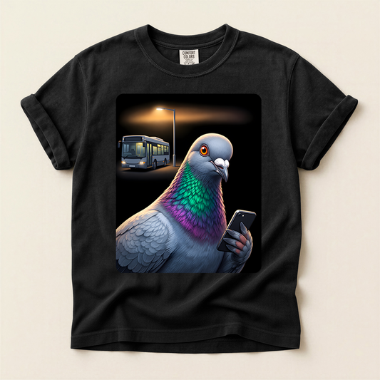 Pigeon Bus Stop - Black