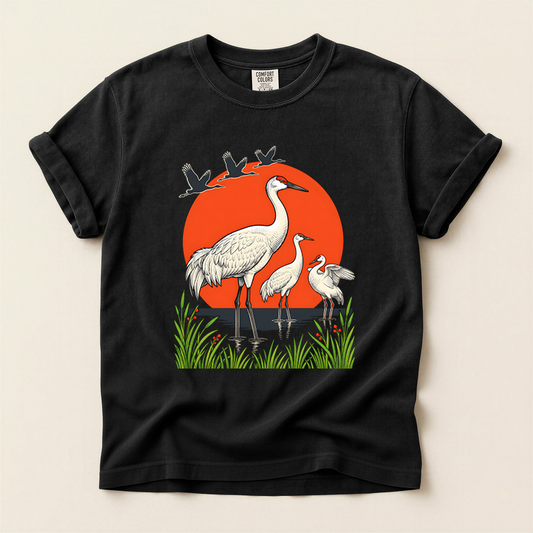 Crane Red Sun - Black