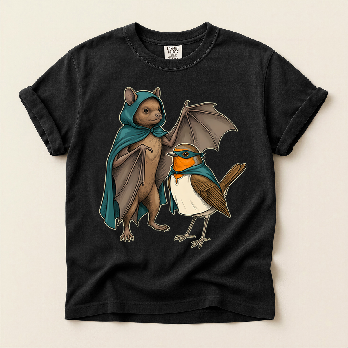 Caped Bat Robin - Black