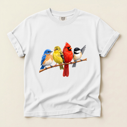 Four Branch Songbirds - White