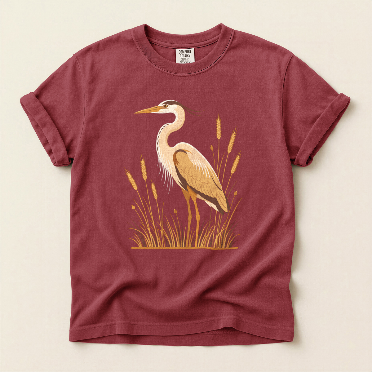 Heron In Wheat - Brick