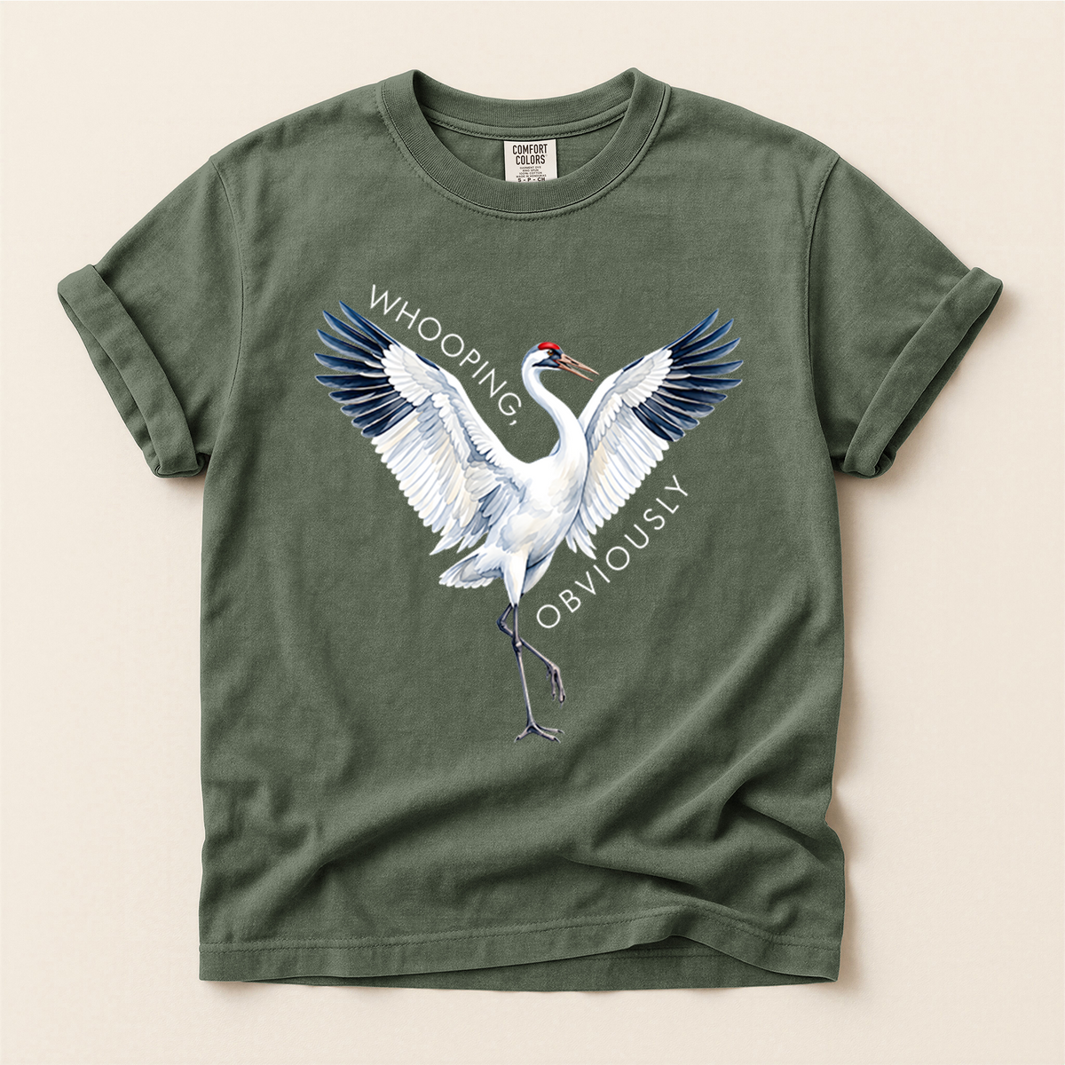 Whooping Crane Obviously - Moss