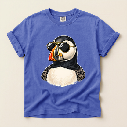 Puffin Wears Sunglasses - Flo Blue