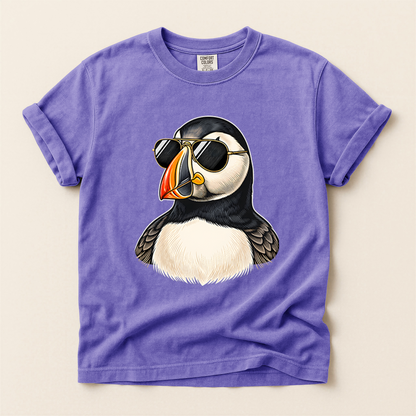 Puffin Wears Sunglasses - Violet