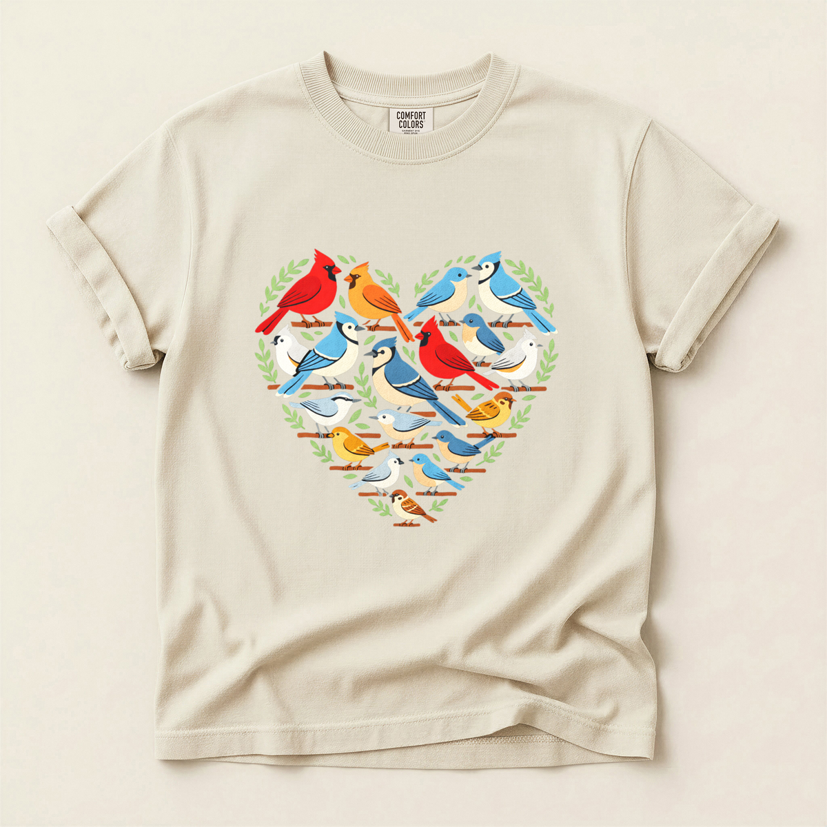 Bird Heart Wreath - Ivory