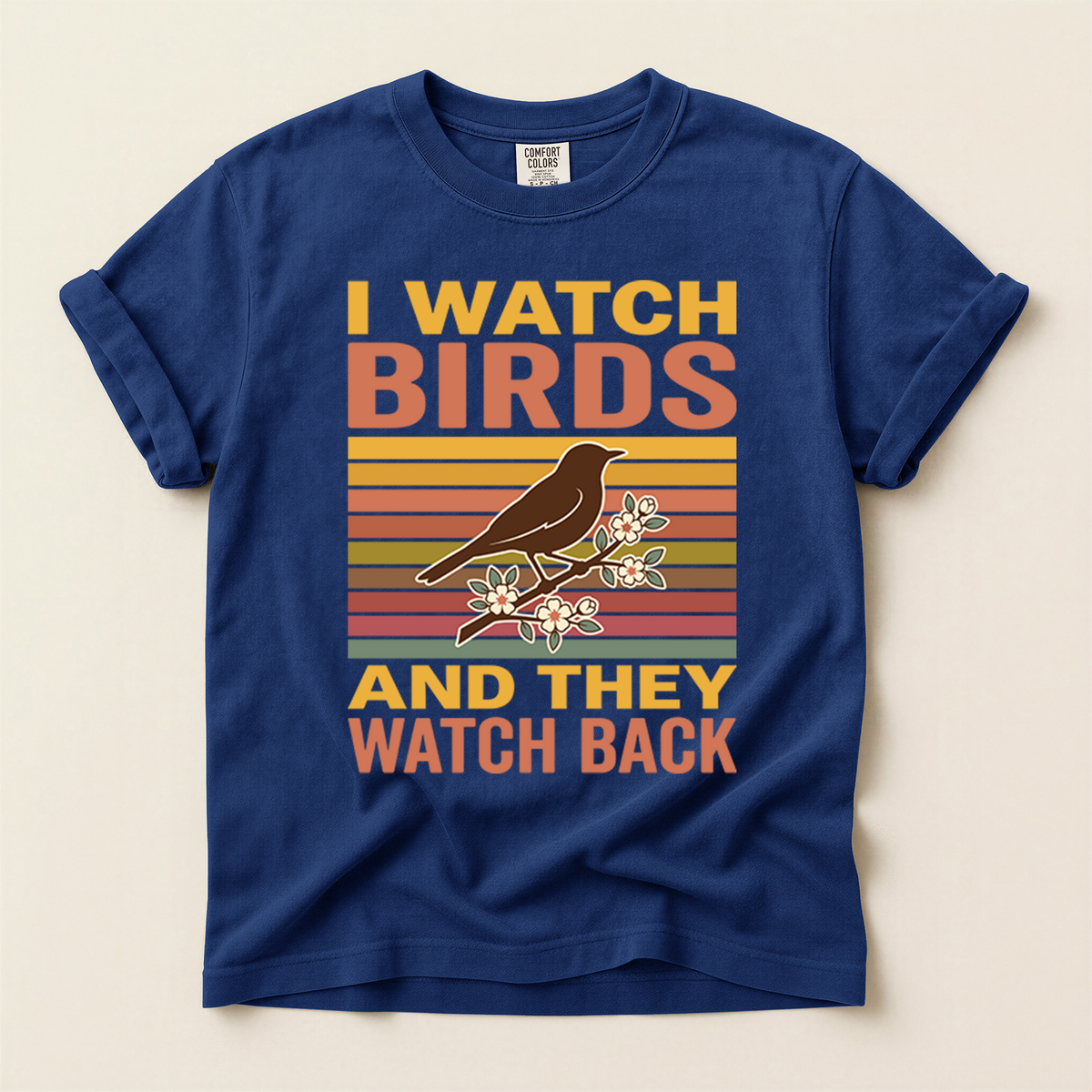 Birds Watch Back - True Navy