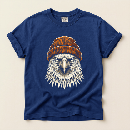 Eagle Orange Beanie - True Navy