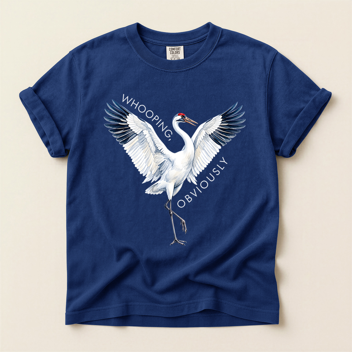 Whooping Crane Obviously - True Navy