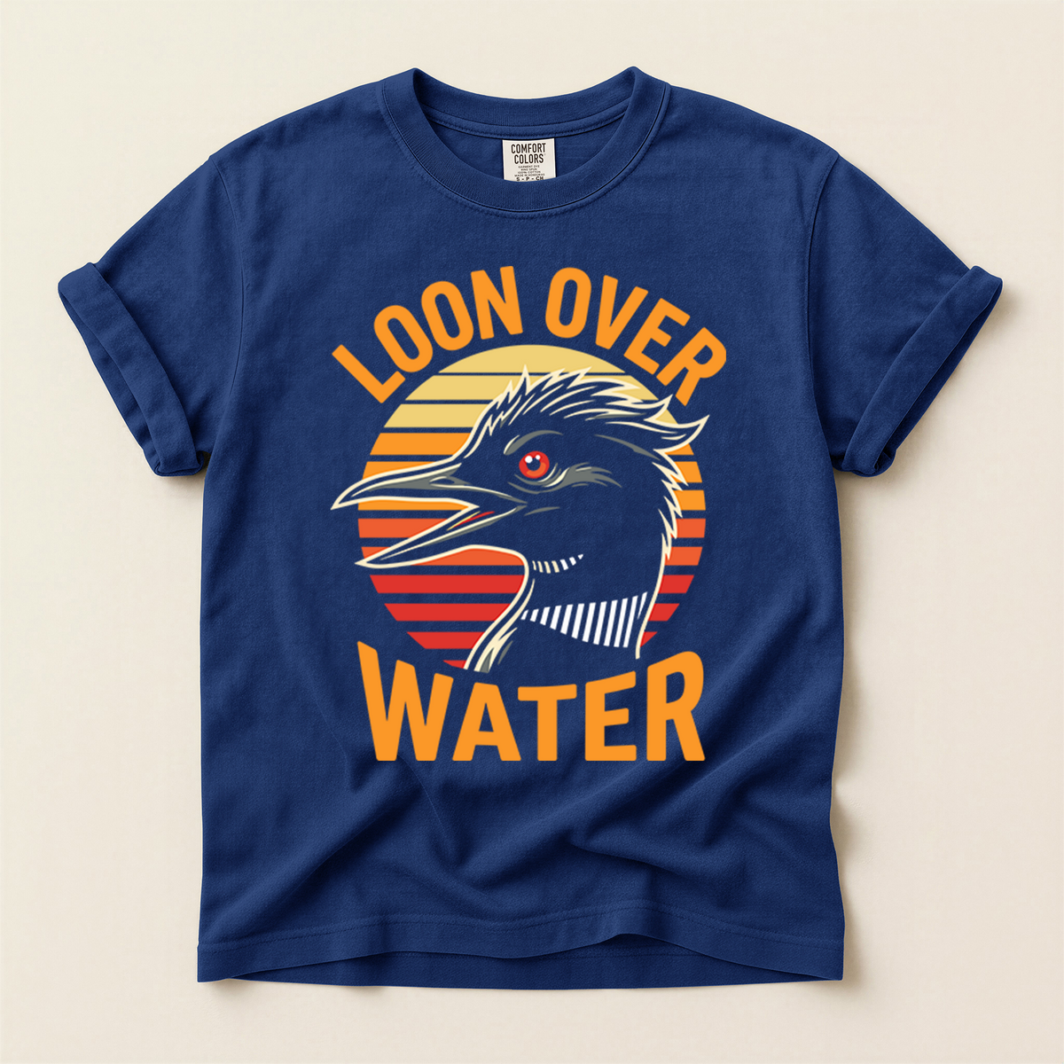 Loon Over Water - True Navy