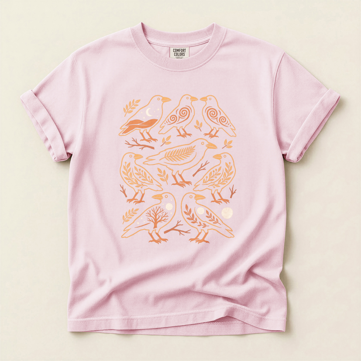 Folk Bird Pattern - Blossom