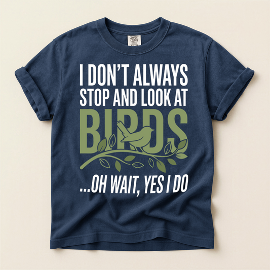 Stop Look Birds - Navy