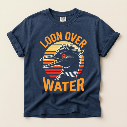 Loon Over Water - Navy