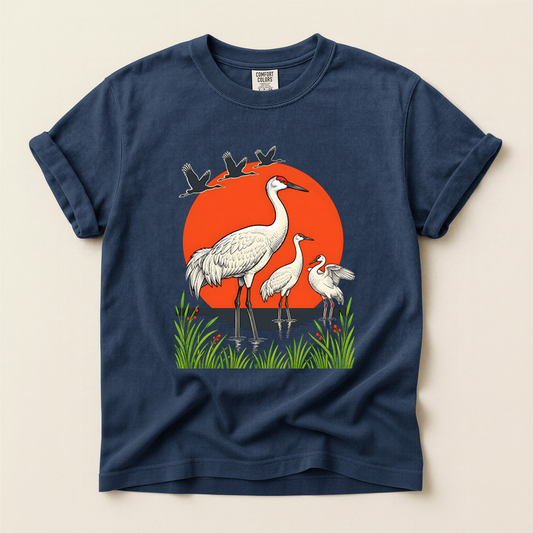 Crane Red Sun - Navy