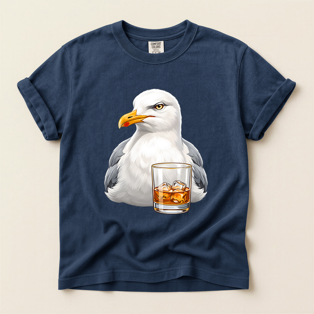 Seagull Whiskey Glass - Navy