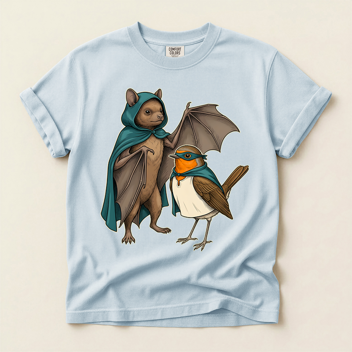 Caped Bat Robin - Chambray