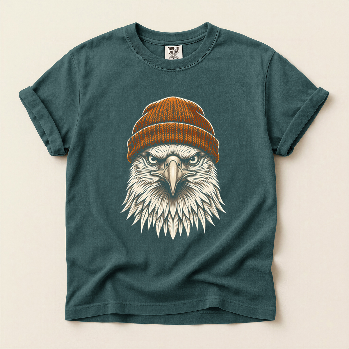 Eagle Orange Beanie - Blue Spruce