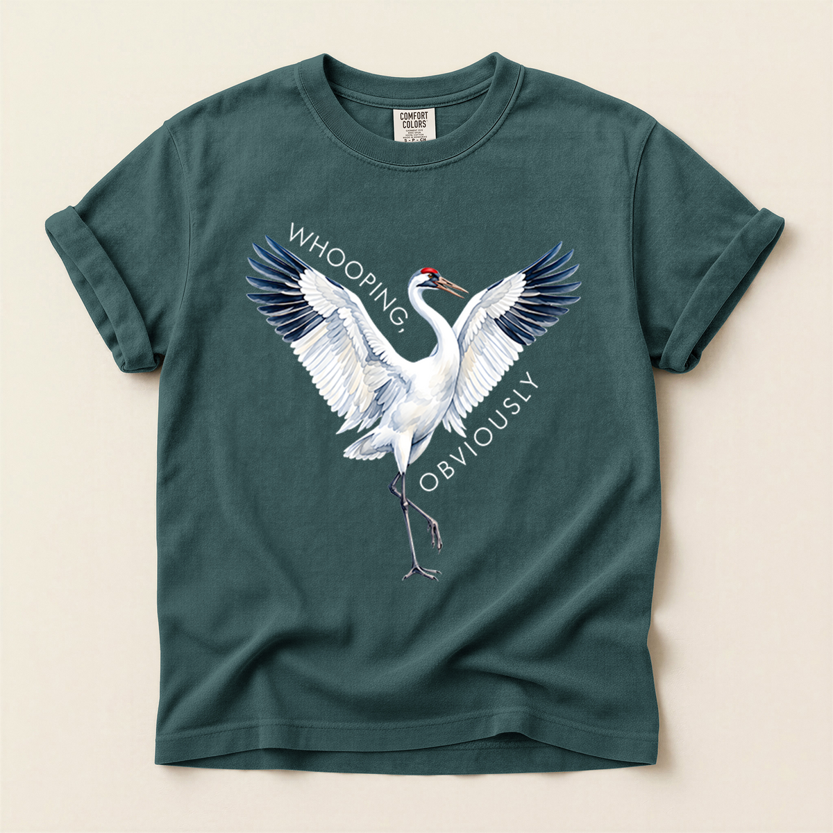 Whooping Crane Obviously - Blue Spruce