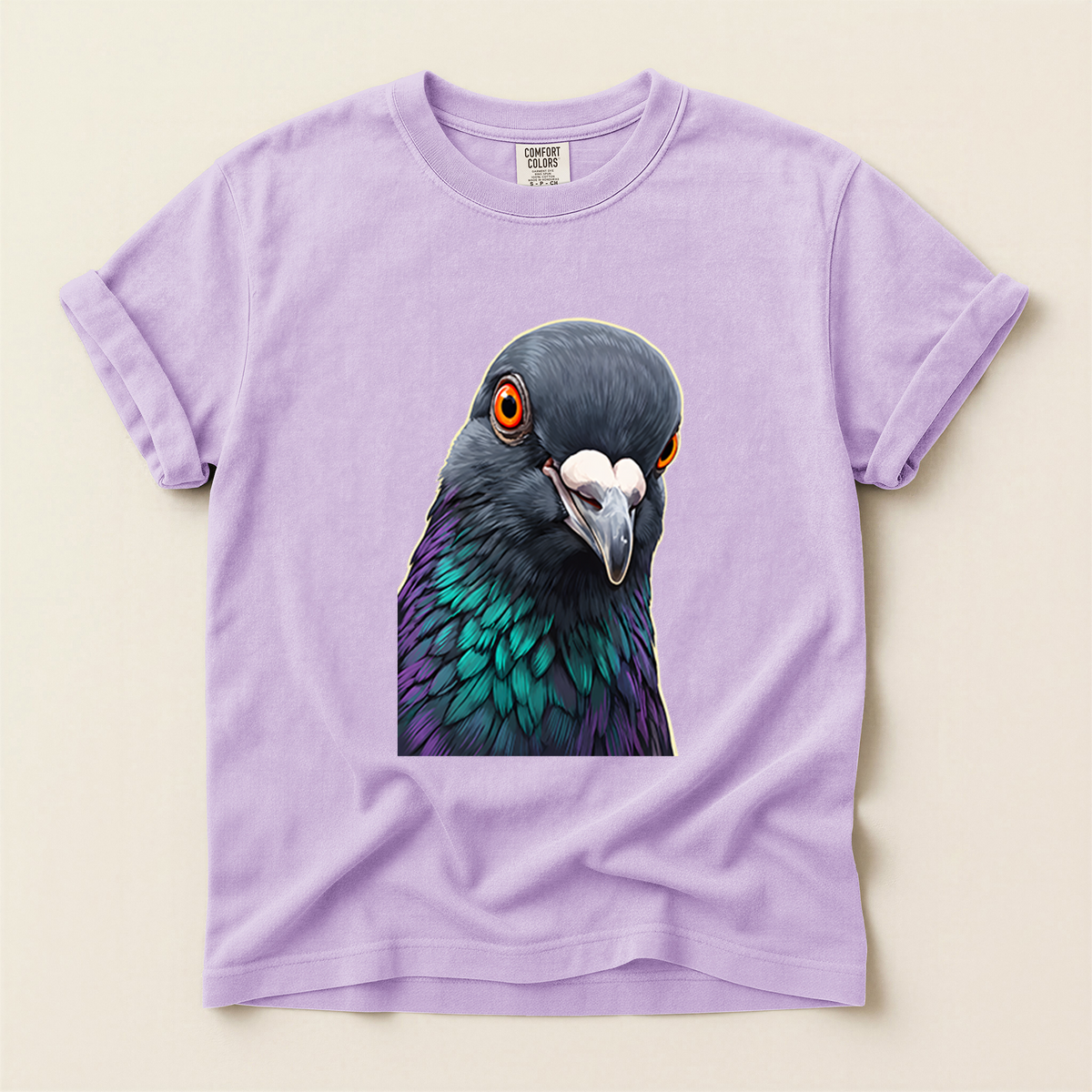 Iridescent Pigeon Portrait - Orchid