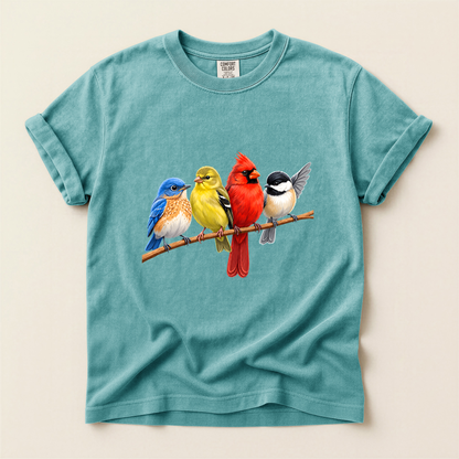 Four Branch Songbirds - Seafoam