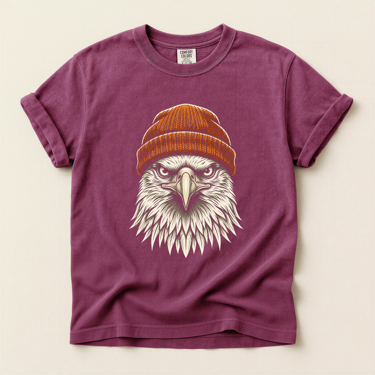 Eagle Orange Beanie - Berry