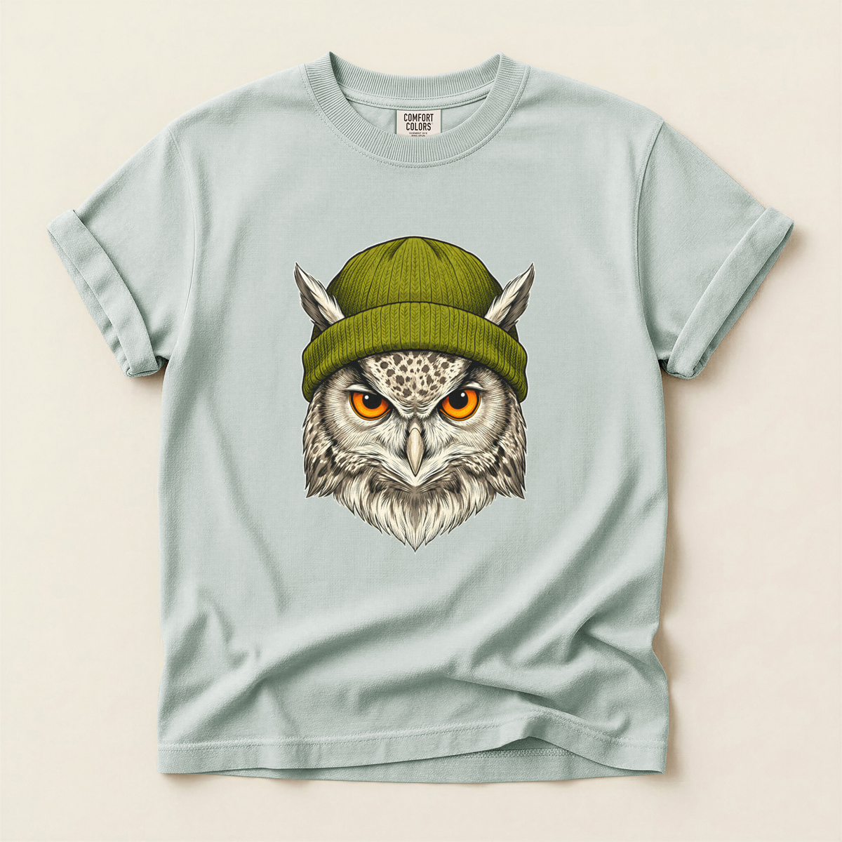 Owl Green Beanie - Bay
