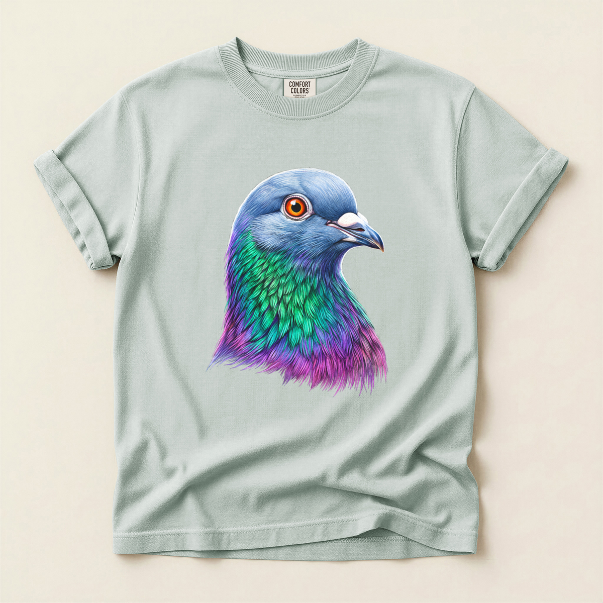 Iridescent Pigeon Head - Bay