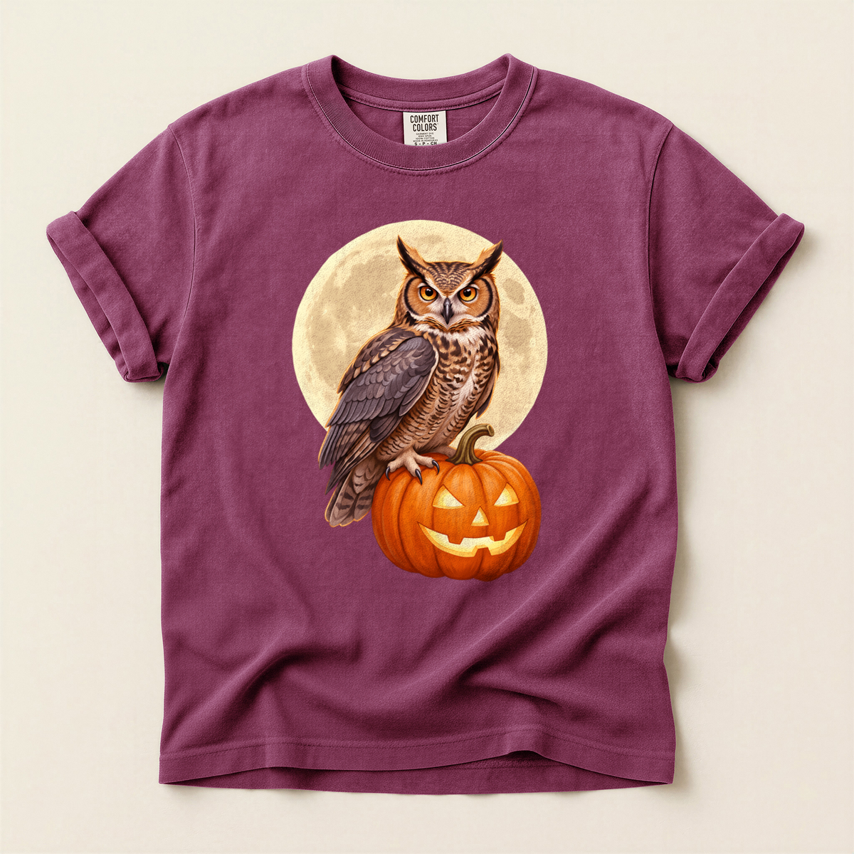 Owl Pumpkin Moon - Berry