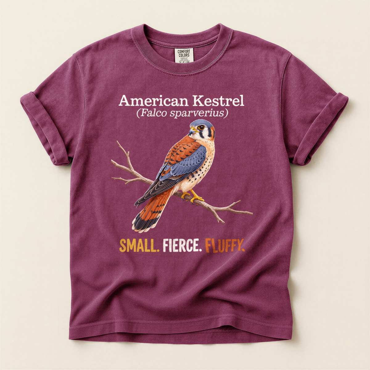 American Kestrel Fluffy - Berry