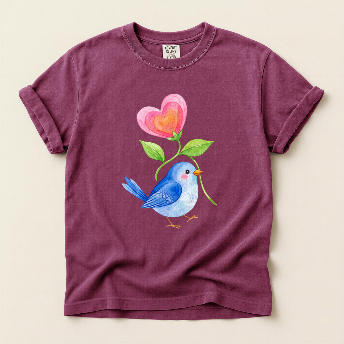 Bluebird Heart Flower - Berry
