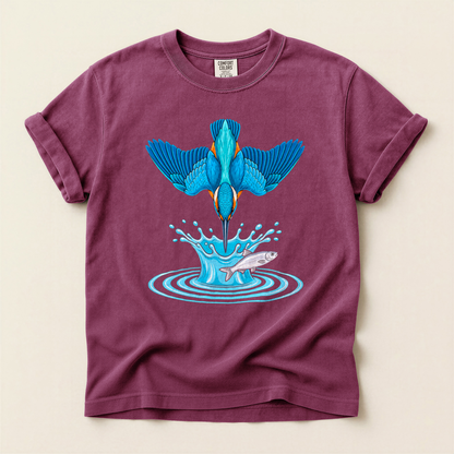 Kingfisher Dives Fish - Berry
