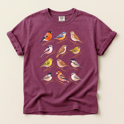 Small Bird Grid - Berry