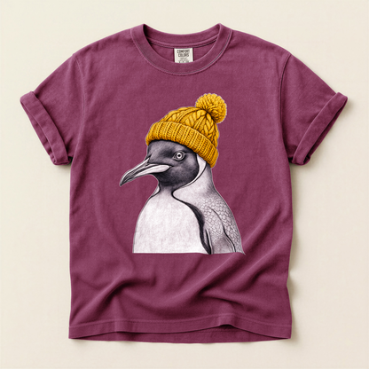 Penguin Yellow Beanie - Berry