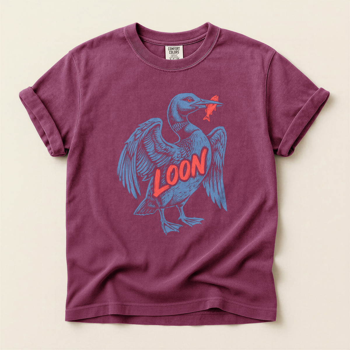 Loon Catches Fish - Berry