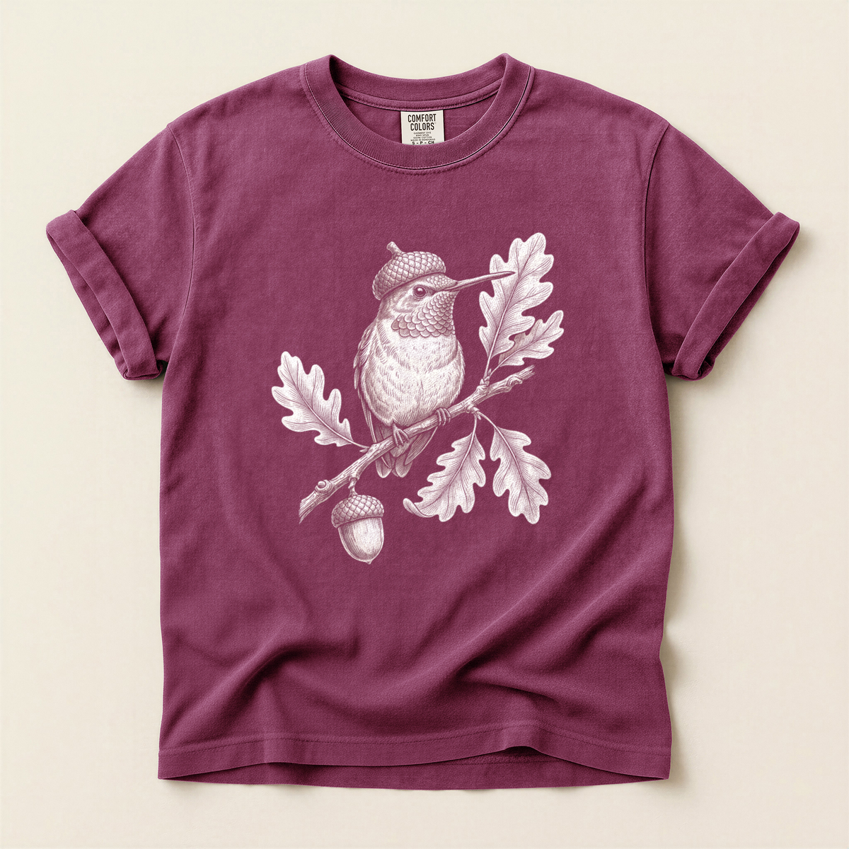 Hummingbird Oak Acorn - Berry