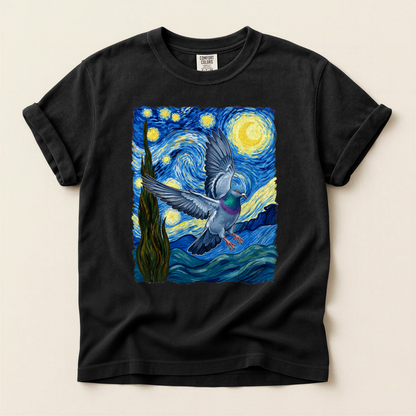 Starry Night Pigeon - Black