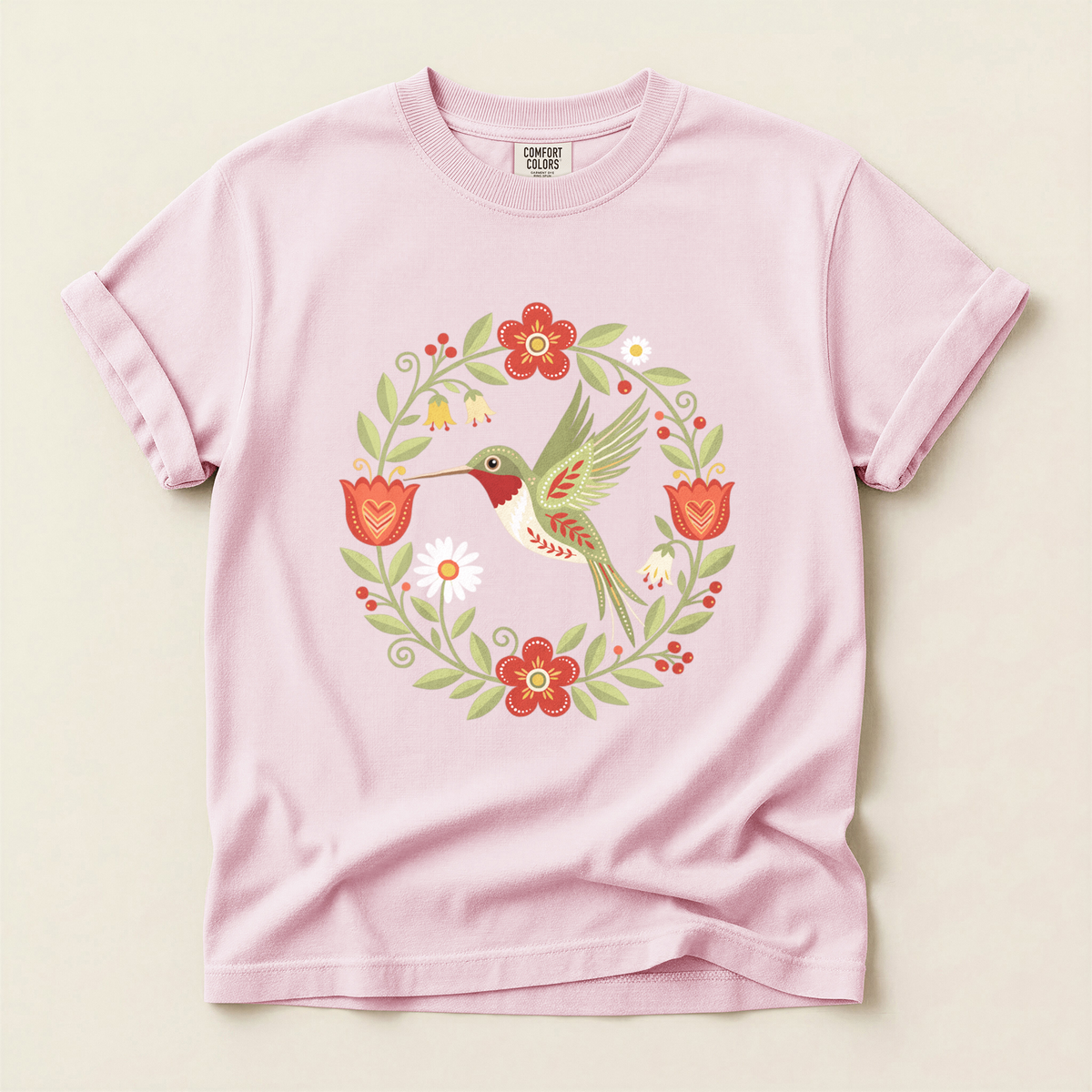 Hummingbird Floral Wreath - Blossom