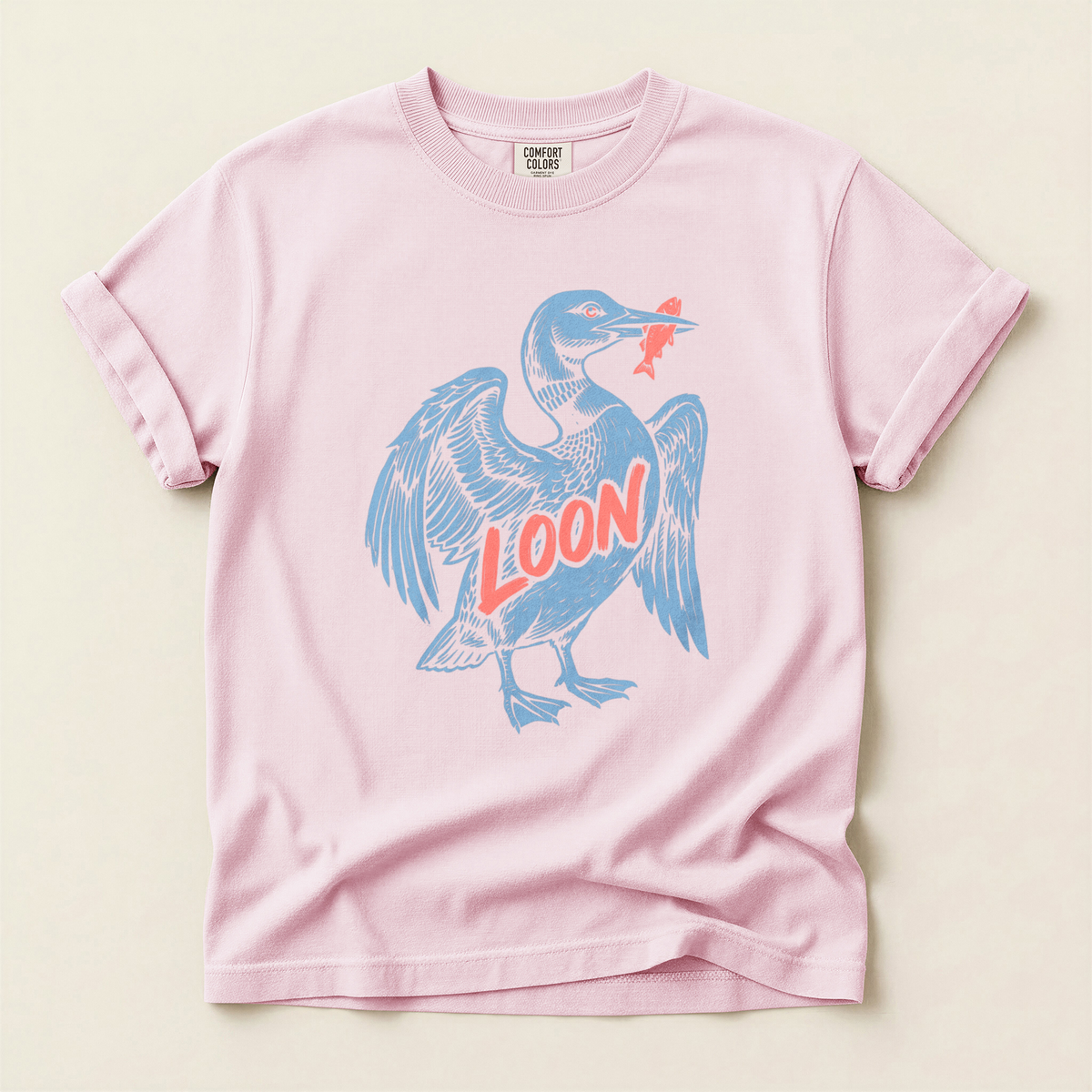 Loon Catches Fish - Blossom