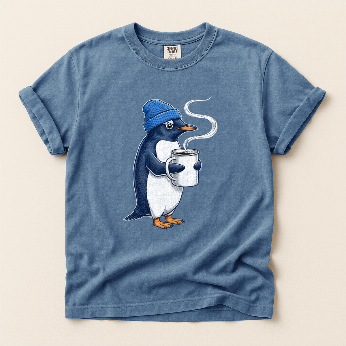 Penguin Coffee Mug - Blue Jean