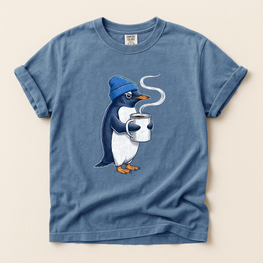 Penguin Coffee Mug - Blue Jean