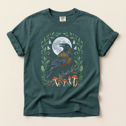 Crow Mushroom Moon - Blue Spruce