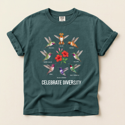 Hummingbirds Celebrate Diversity - Blue Spruce