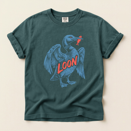 Loon Catches Fish - Blue Spruce