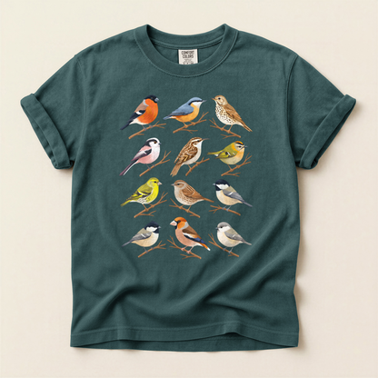 Small Bird Grid - Blue Spruce
