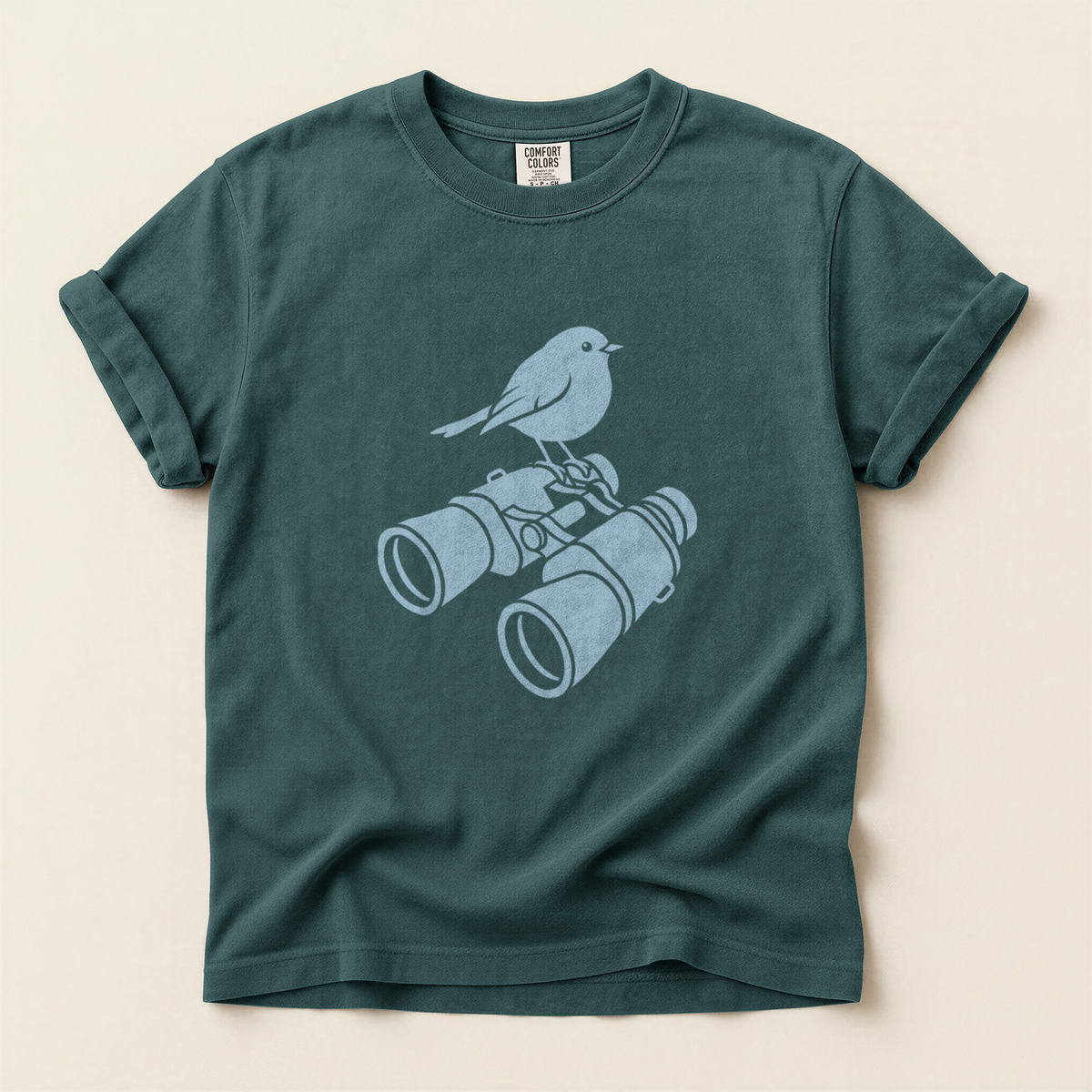 Bluebird On Binoculars - Blue Spruce