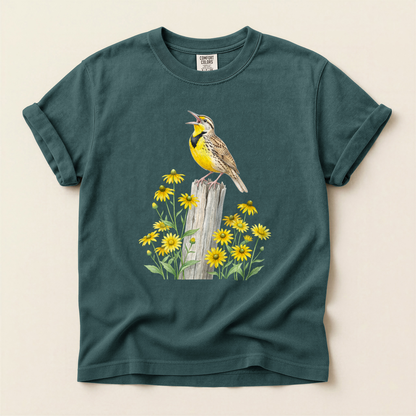 Meadowlark Yellow Flowers - Blue Spruce