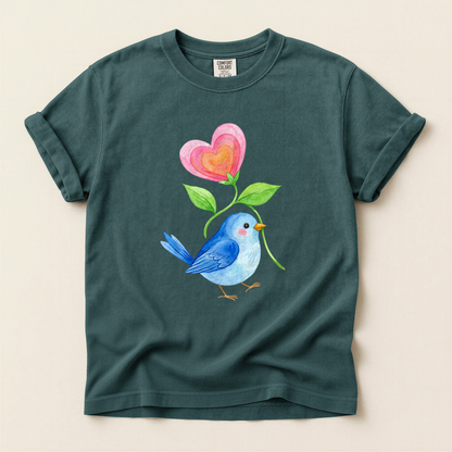 Bluebird Heart Flower - Blue Spruce